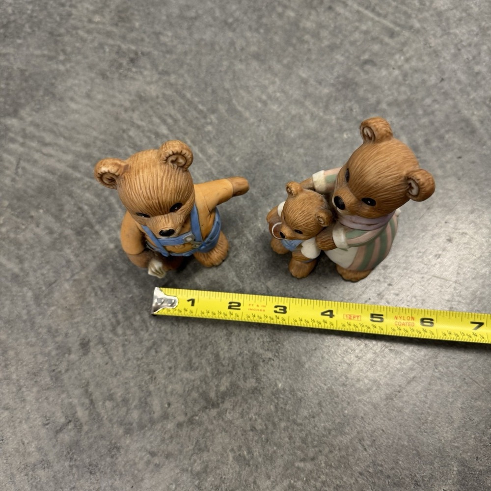 Vintage HOMCO Teddy Bear Family Figurines 1450 Mom Dad Child Porcelain Lot - Picture 8 of 8